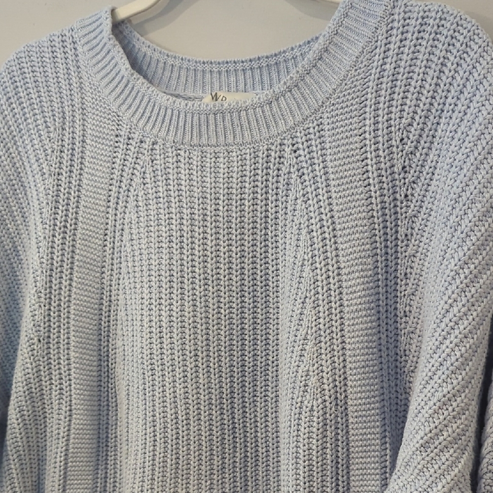 Wrap‎ London Sweater Boxy Fit Blue 🩵 size 16 100% Cotton - Picture 2 of 7